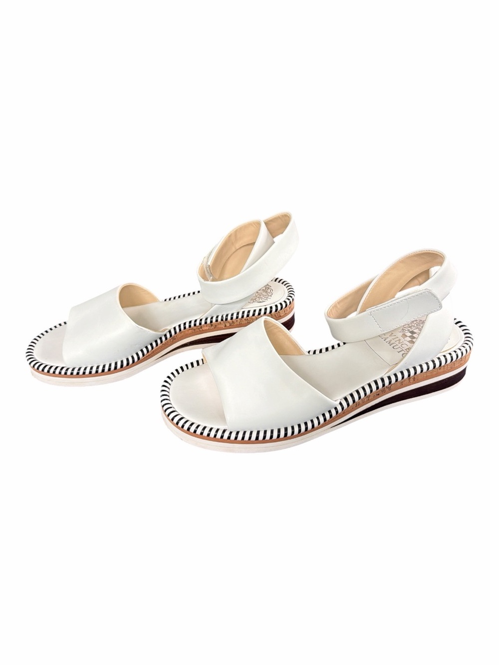 Vince Camuto |White Leather Platform Sandals |Size 7M |Resort Summer - Picture 3 of 11